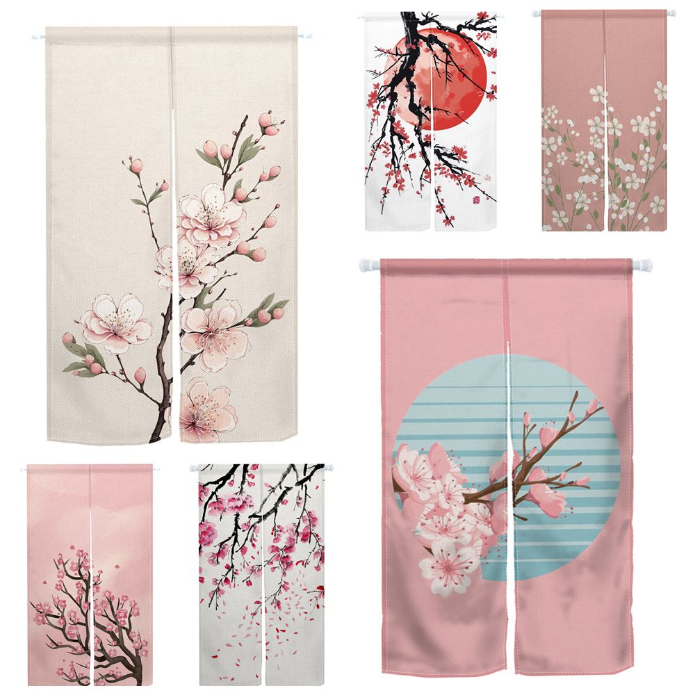 Noren Curtain Doorway - Cherry Blossom Door Curtain Japanese Style