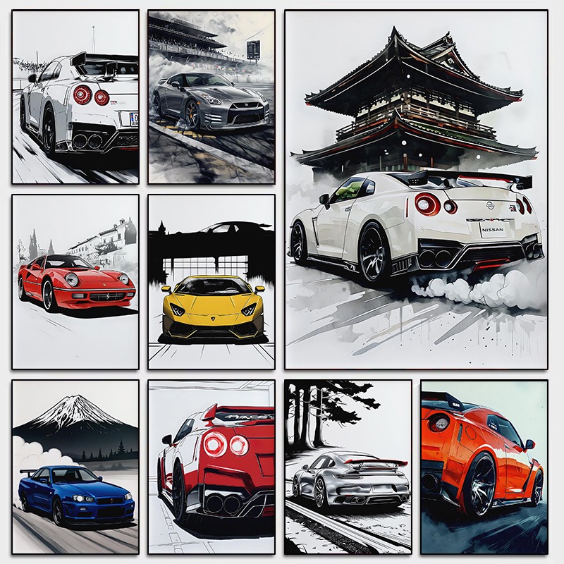 Japanese Luxury Lifestyle - Japanese Style Supercar Wall Art Poster