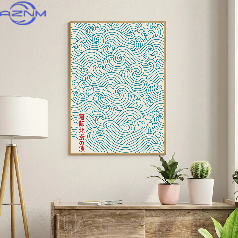 Japanese Tokyo Lifestyle - AZNM Japanese Waves Hokusai Poster Tokyo