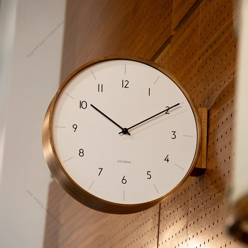 Japanese Luxury Lifestyle - Japanese-style Solid Wood Double-sided Wall Clock