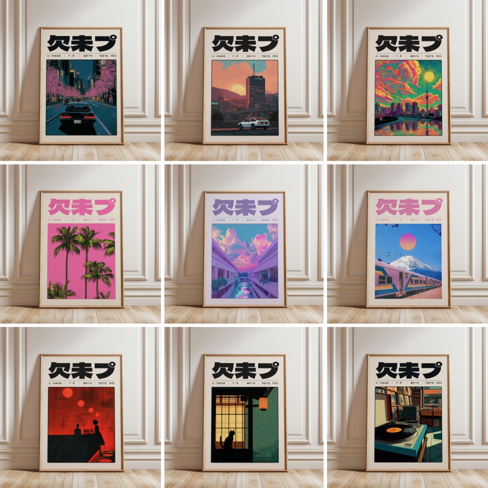 Japanese Tokyo Lifestyle - Y2K Indie Culture Japan Pattern Japanese
