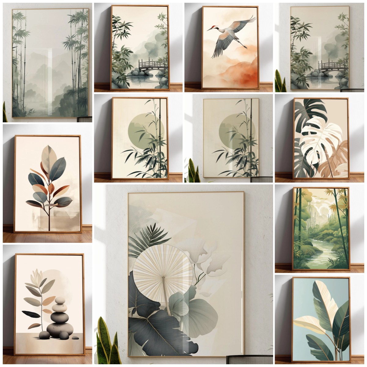 Japandi Wall Art Minimal Botan - огляд і ціна Japanese Zen Lifestyle