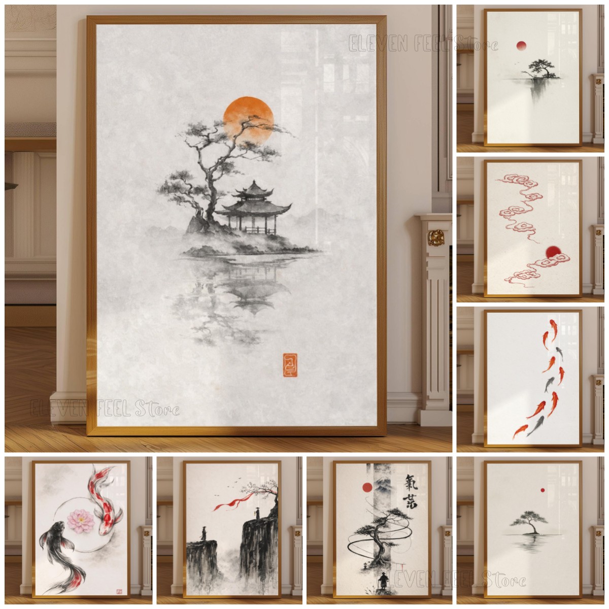 Japanese Ink Tree Poster Wabi  - огляд і ціна Japanese Zen Lifestyle