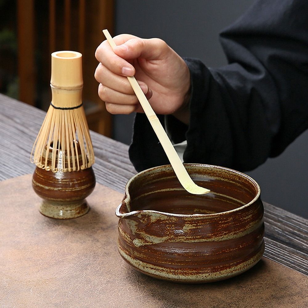 4PCS New Bamboo Ceramic Japane - огляд і ціна Bamboo Whisk Chasen