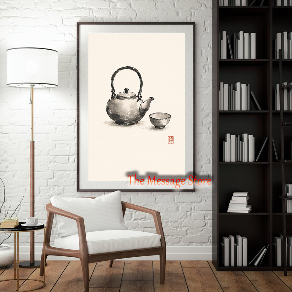 Japanese Teapot Art Minimalist - огляд і ціна Japanese Zen Lifestyle