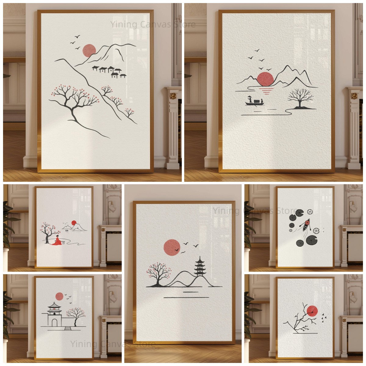 Minimalist Japanese Ink Poster - огляд і ціна Japanese Zen Lifestyle