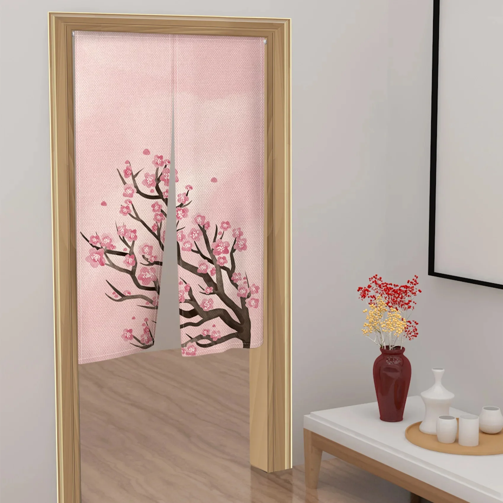 Cherry Blossom Door Curtain Ja - огляд і ціна Noren Curtain Doorway