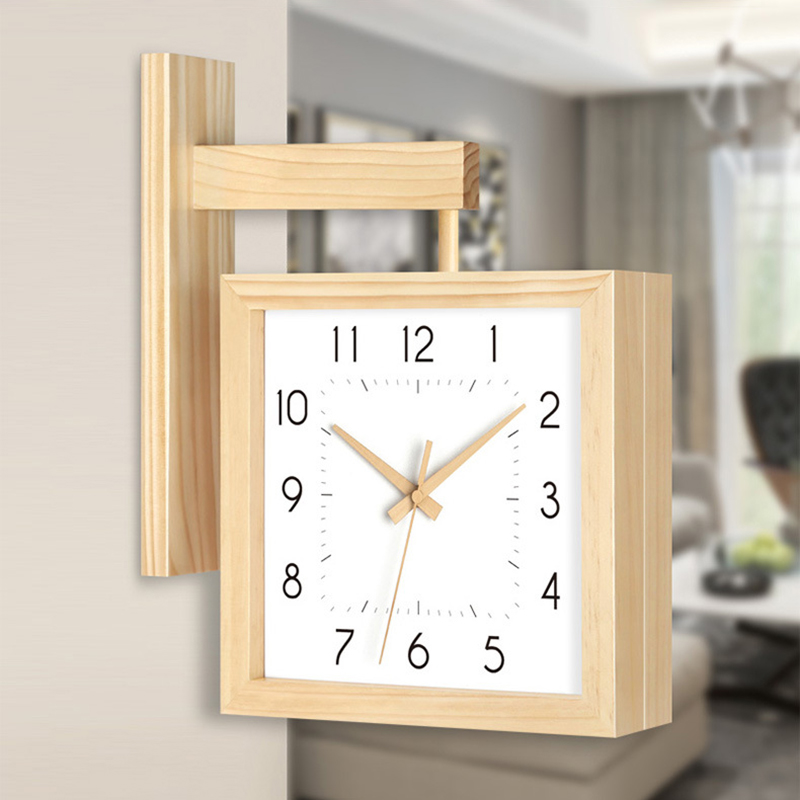 Wooden Double Sided Wall Clock - огляд і ціна Japanese Living Lifestyle